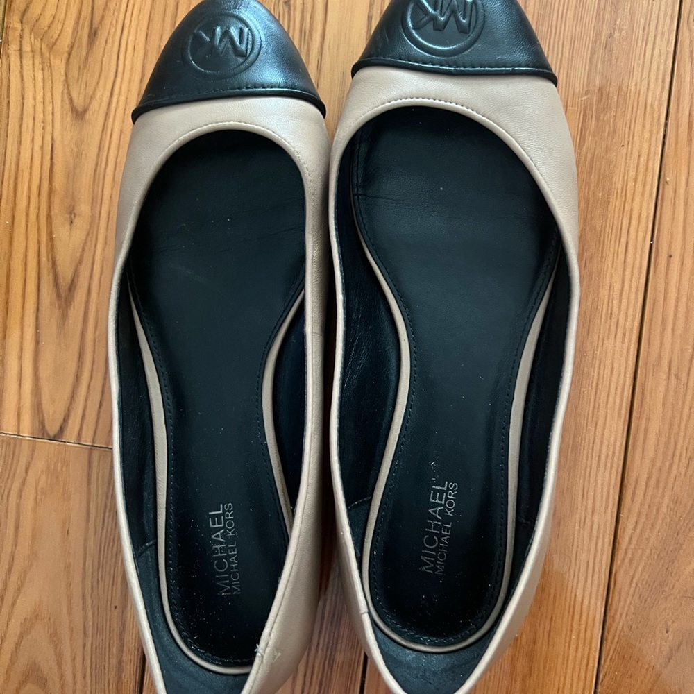 Michael Kors Tan Flats with Textured Soles